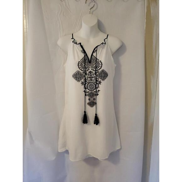 Speechless Embroidered White/Black Sundress XS - Picture 1 of 7